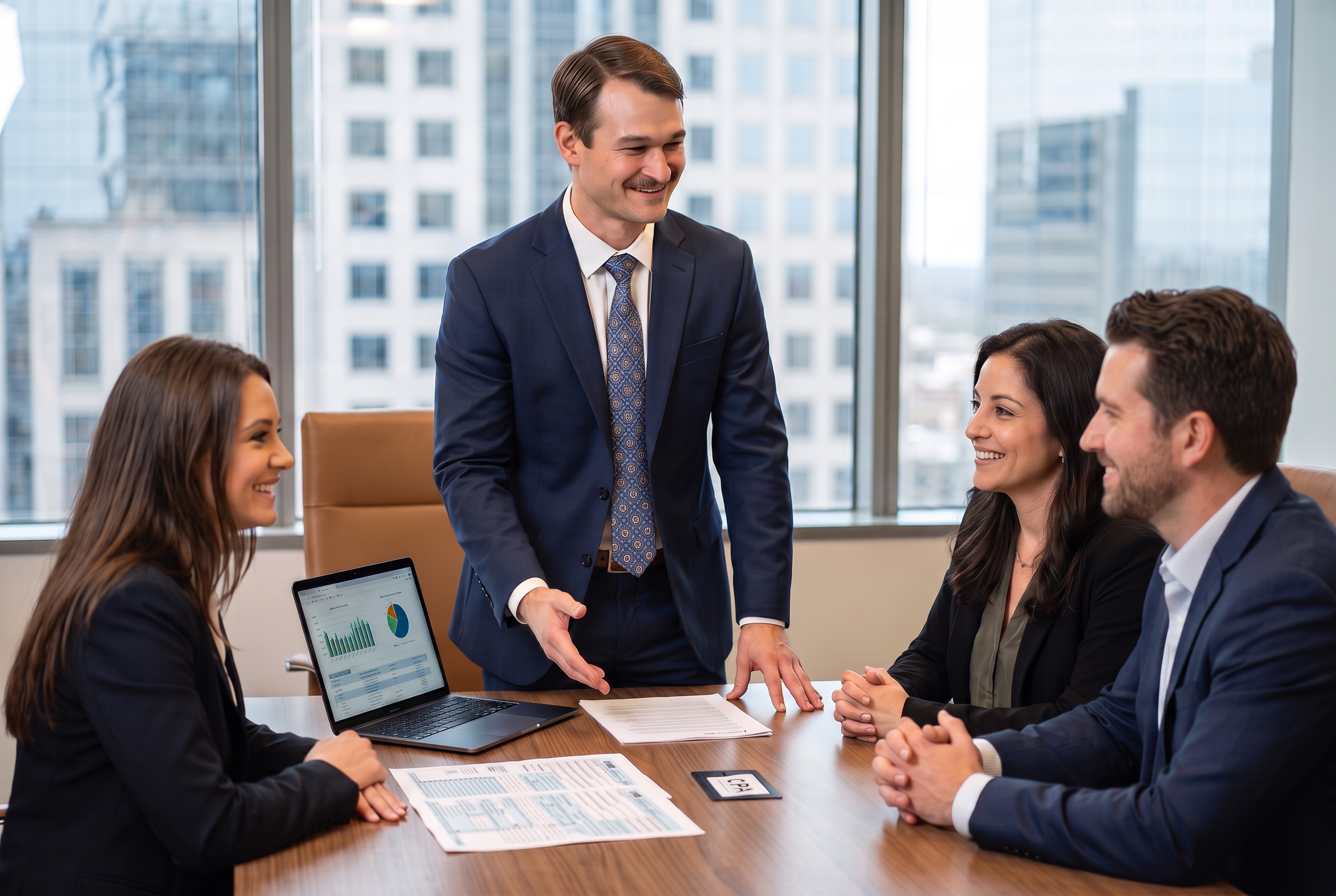 Schmalz & Company advisor walking clients through a personal tax planning session